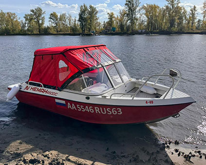 Ходовой тент Комфорт на лодку Неман-450 DC 2025 г.в.