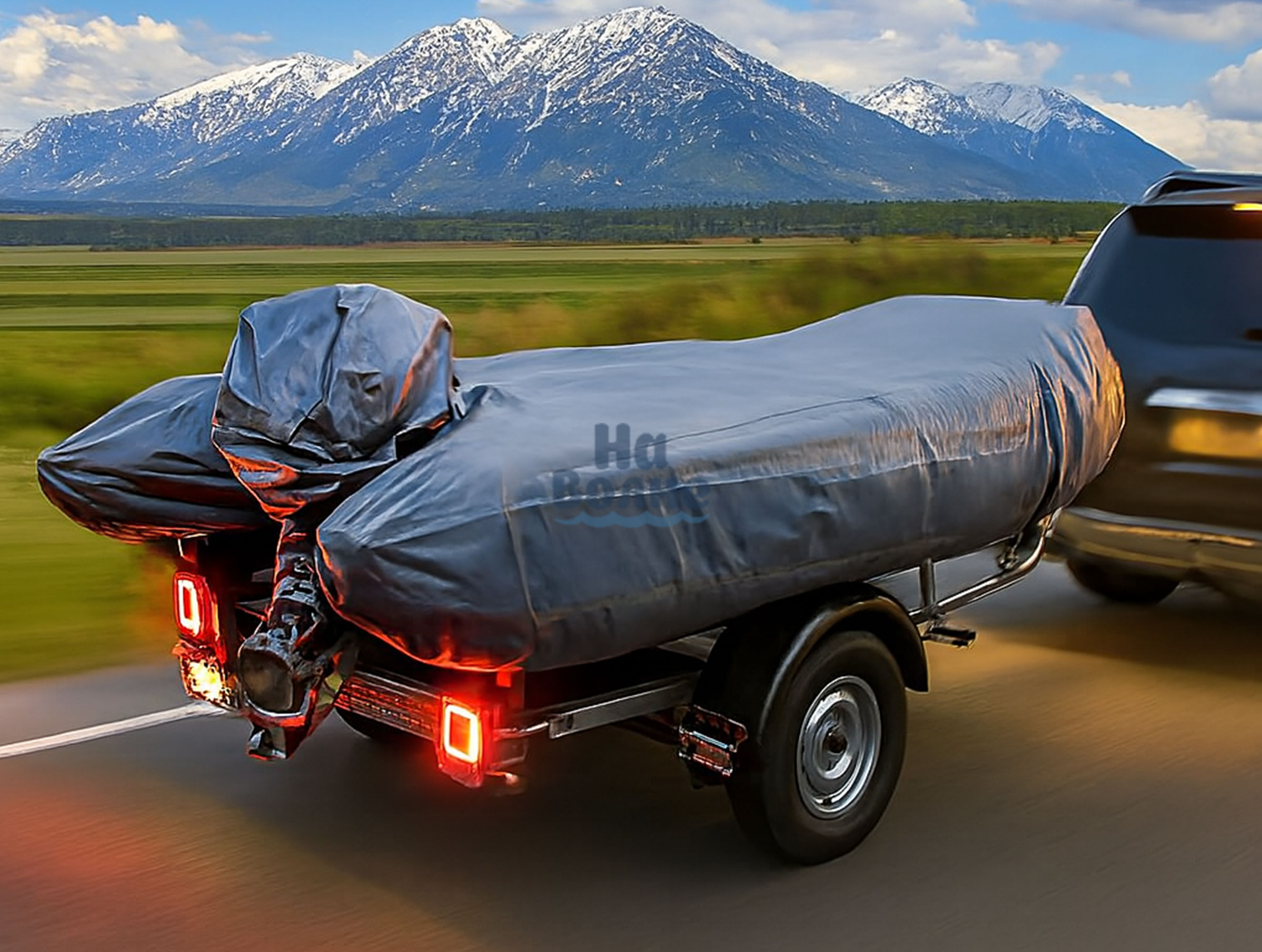 Тент для транспортировки лодок ПВХ «Ткань Оксфорд 240»  Тент для транспортировки лодок ПВХ «Ткань Оксфорд 240»